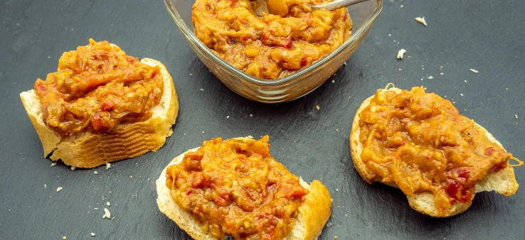 Zacuscă (Romanian Roasted Eggplant And Red Pepper Spread)