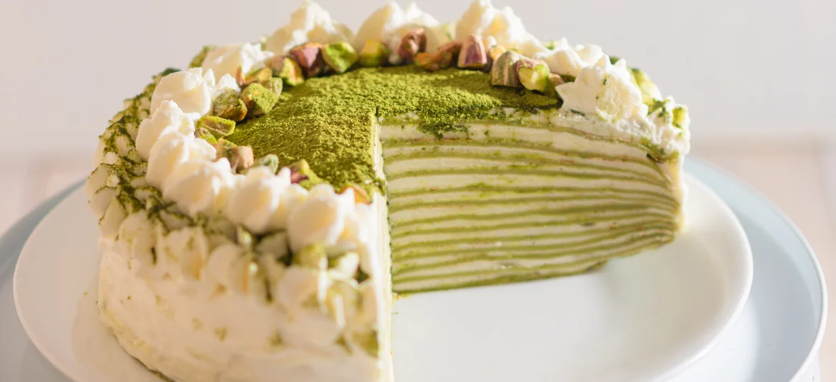 Matcha Mille Crepe Cake