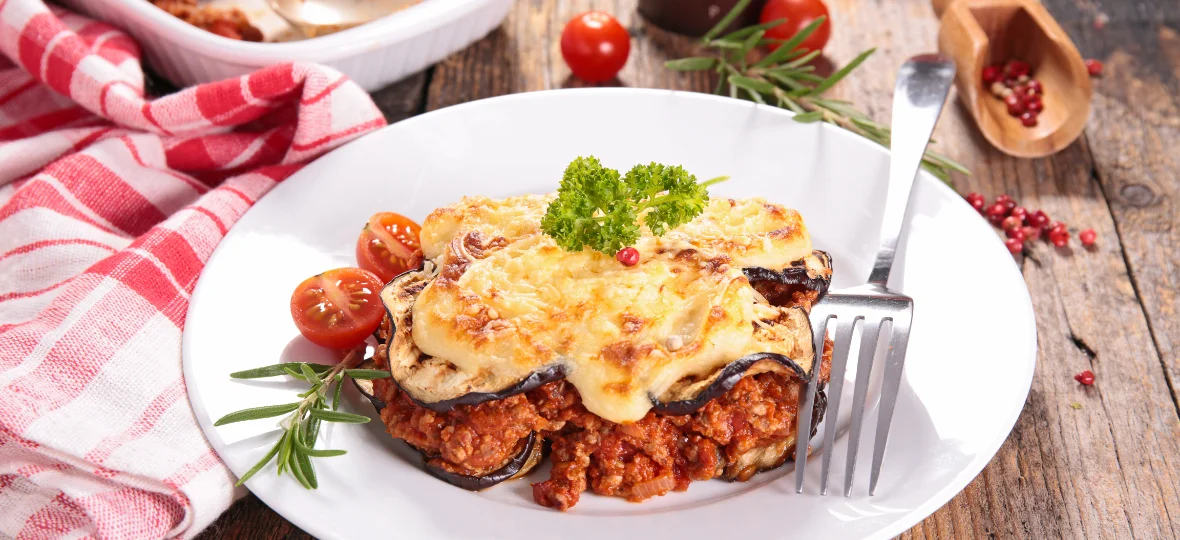 Moussaka (Layered Eggplant and Meat Bake)