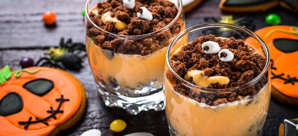 Spooky Pumpkin Pudding Cups