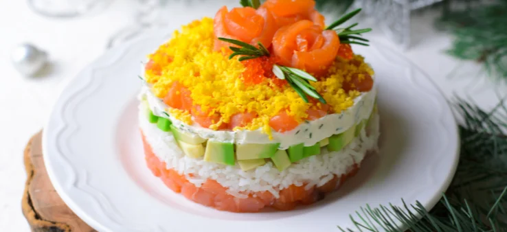 Sushi Cake for Christmas