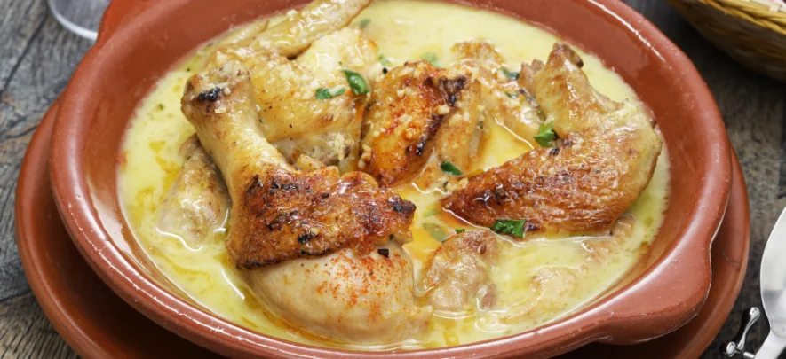 11. Shkmeruli (Garlic Chicken in Milk Sauce)