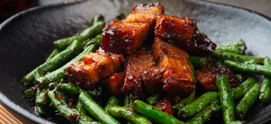 10. Dou Jiao Chao Rou (Stir-Fried Pork with Pickled Green Beans)